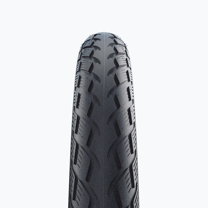 Велосипедна шина SCHWALBE Marathon Green Guard Addix дротяна чорна з рефлекторним покриттям 2