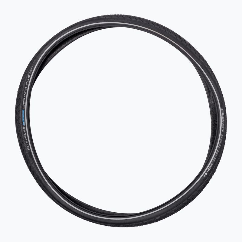 Велосипедна шина SCHWALBE Marathon Plus Smart Guard Addix дротяна чорна з рефлекторним покриттям 4