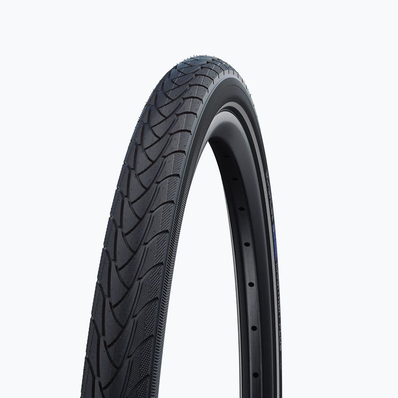 Велосипедна шина SCHWALBE Marathon Plus Smart Guard Addix дротяна чорна з рефлекторним покриттям