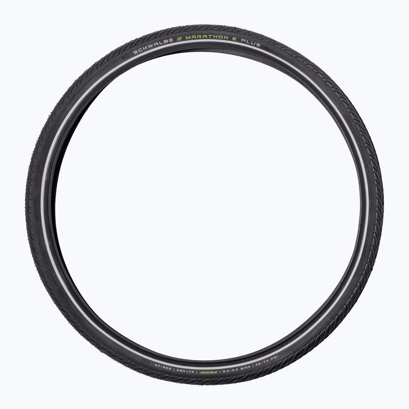 Велосипедна шина SCHWALBE Marathon E-Plus Smart Dualguard Addix E дротова чорна з рефлекторним покриттям 3
