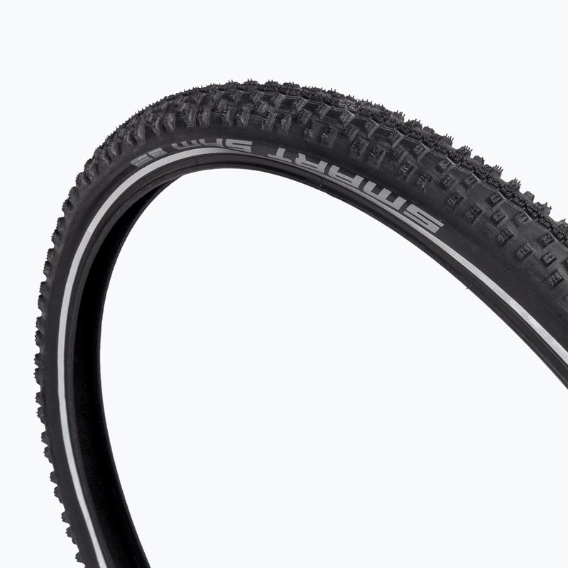Велосипедна шина SCHWALBE Smart Sam Performance Addix дротяна чорна з рефлекторним покриттям 3