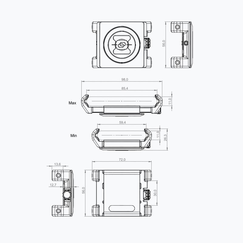Тримач для телефону SP CONNECT Universal Phone Clamp чорний 54437 7