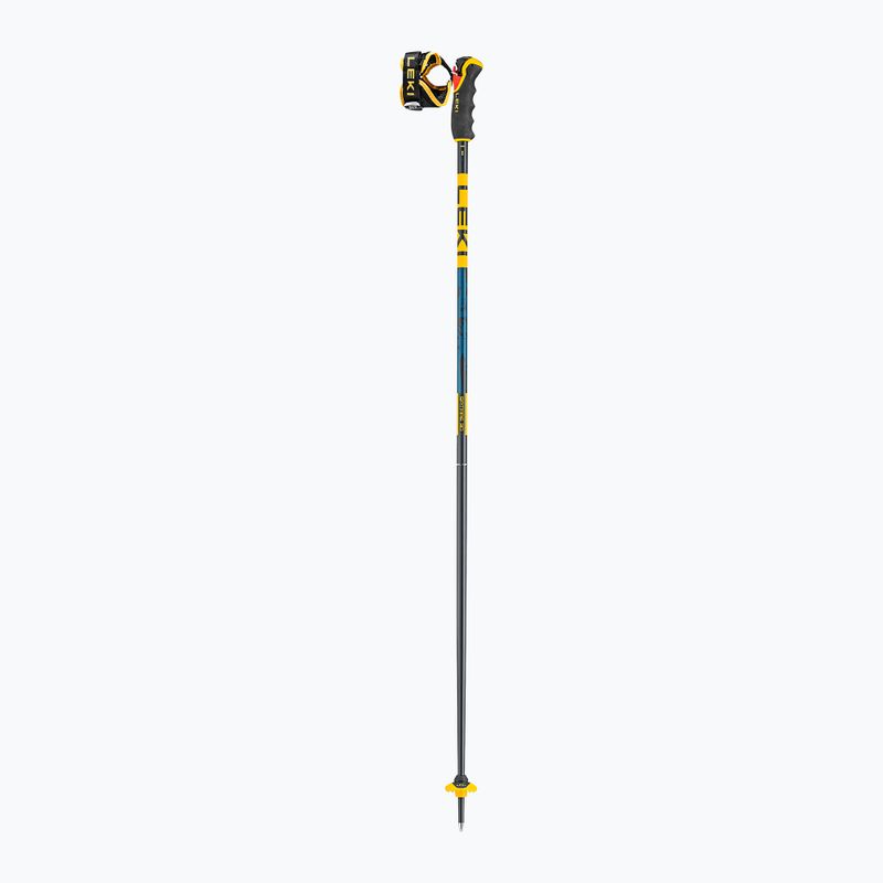 Палиці гірськолижні LEKI Spitfire 3D denim blue/ aegean blue/ mustard yellow