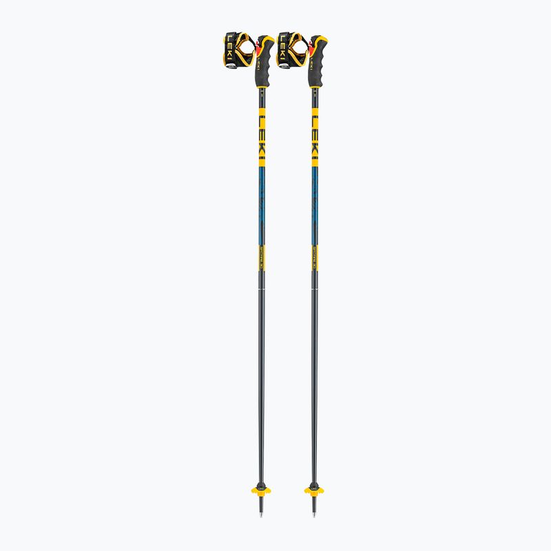 Палиці гірськолижні LEKI Spitfire 3D denim blue/ aegean blue/ mustard yellow 2