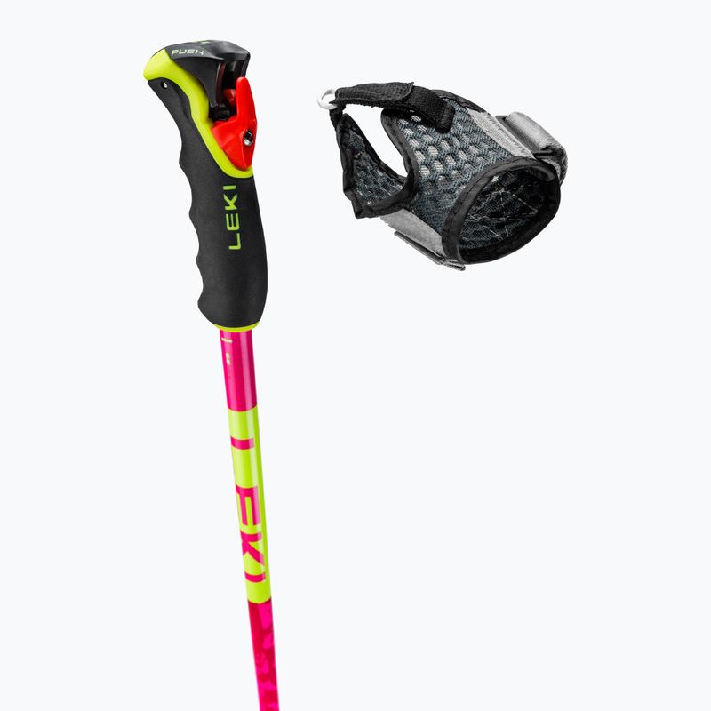 Лижні палиці LEKI Spitfire 3D neon magenta/neon yellow/berry 5