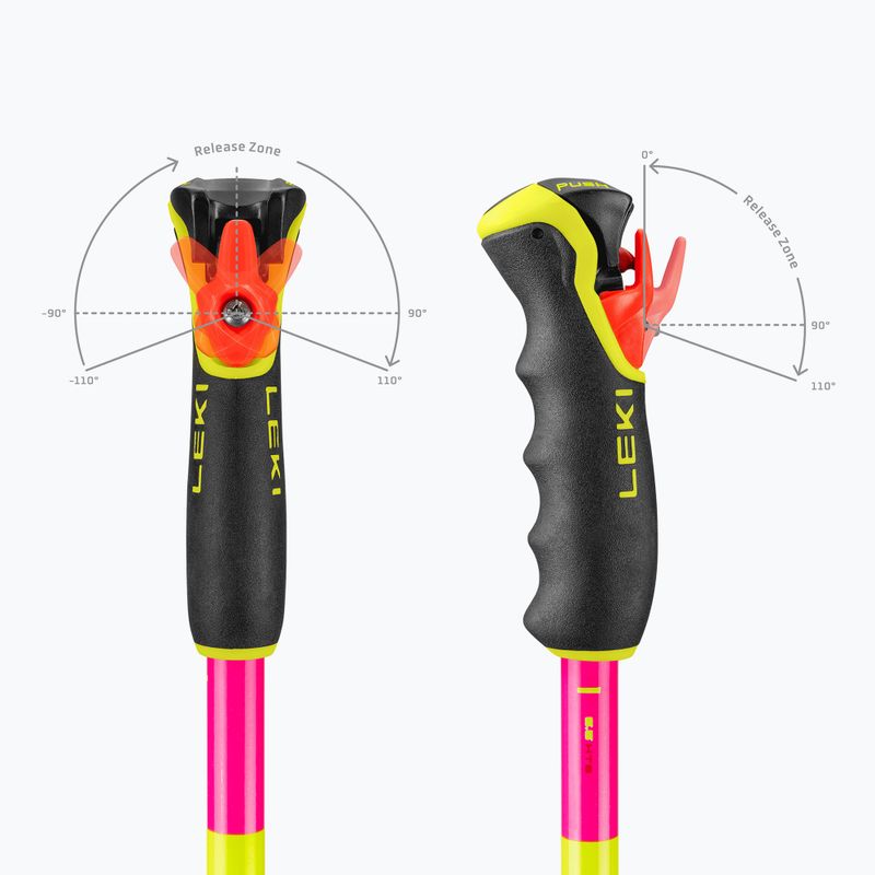 Палиці гірськолижні LEKI Spitfire 3D neon magenta/neon yellow/berry 7