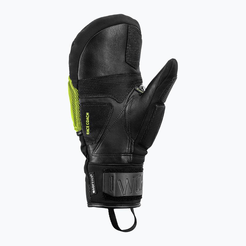 Рукавиці гірськолижні чоловічі LEKI WCR Coach 3D Mitt black/ice lemon 3