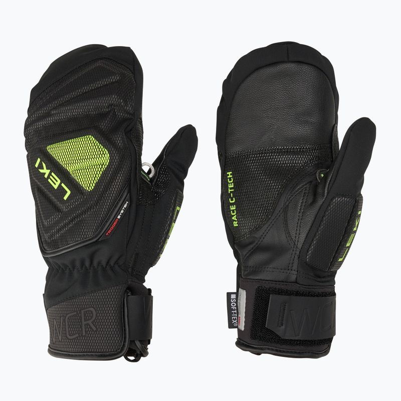 Рукавиці гірськолижні чоловічі LEKI WCR C-Tech 3D Mitt black/ ice lemon