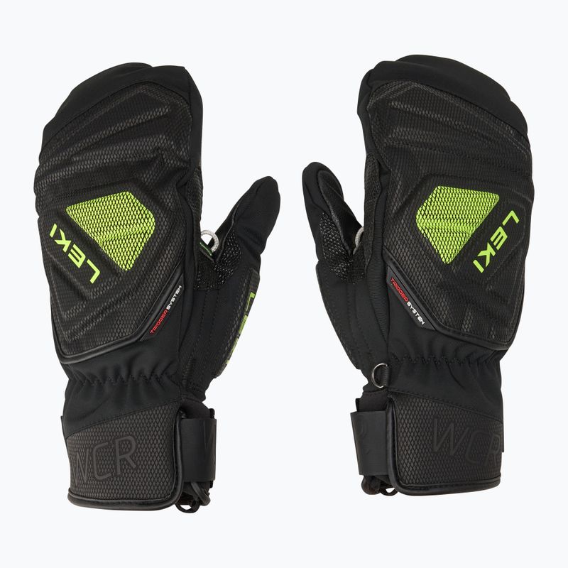 Рукавиці гірськолижні чоловічі LEKI WCR C-Tech 3D Mitt black/ ice lemon 2
