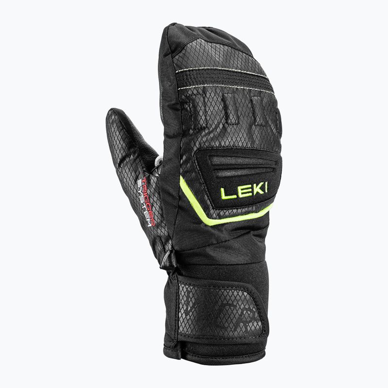 Рукавиці гірськолижні дитячі LEKI WCR Team 3D Junior Mitt black/ ice lemon 8