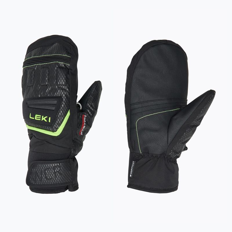 Рукавиці гірськолижні дитячі LEKI WCR Team 3D Junior Mitt black/ ice lemon