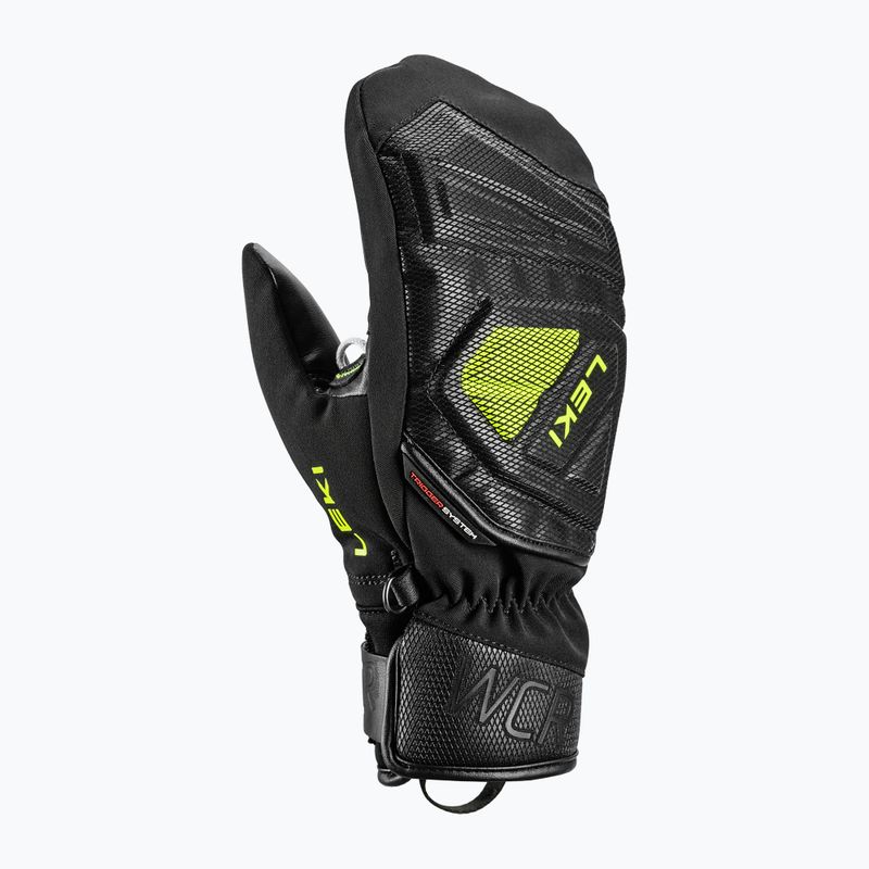 Рукавиці гірськолижні дитячі LEKI WCR C-Tech 3D Junior Mitt black/ice lemon 2