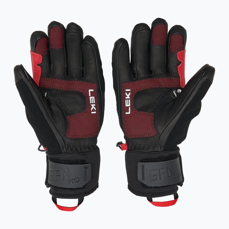 Рукавиці гірськолижні чоловічі LEKI Griffin Pro 3D black/ red/ white 2