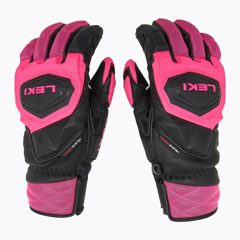 Рукавиці гірськолижні жіночі LEKI WCR Venom SL 3D black/ pink 3