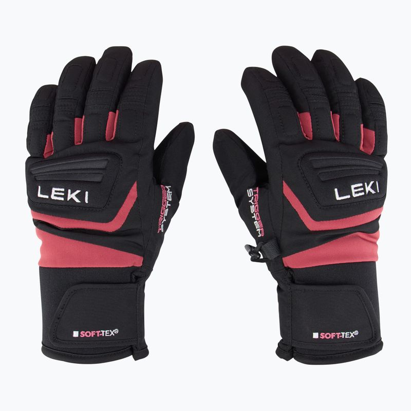Рукавиці гірськолижні дитячі LEKI Griffin 3D Junior black/ rose 2