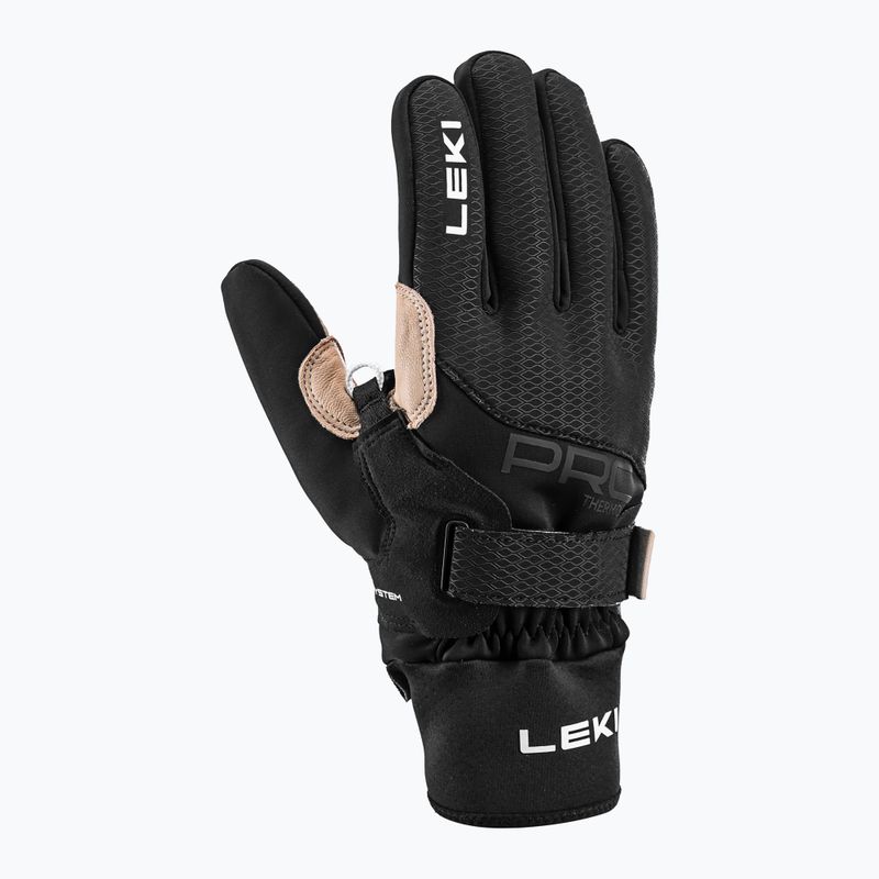 Рукавиці для бігових лиж LEKI PRC Premium ThermoPlus Shark black/sand 2