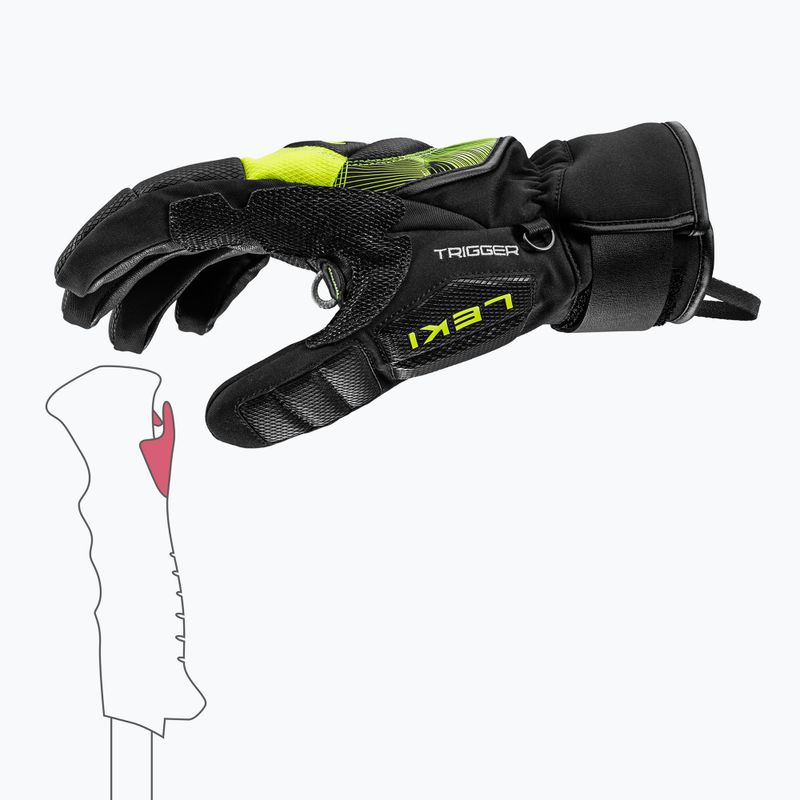 Рукавиці лижні LEKI WCR Core TR black/neon yellow 5