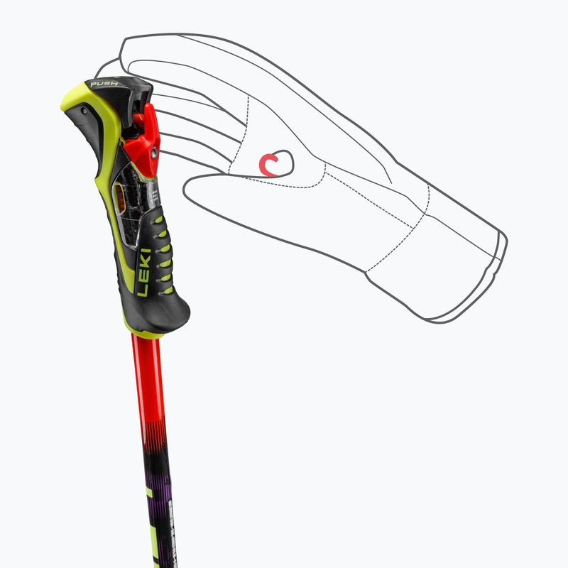 Палиці лижні дитячі LEKI WCR Pro Lite SL TR bright red/black/neon yellow 6