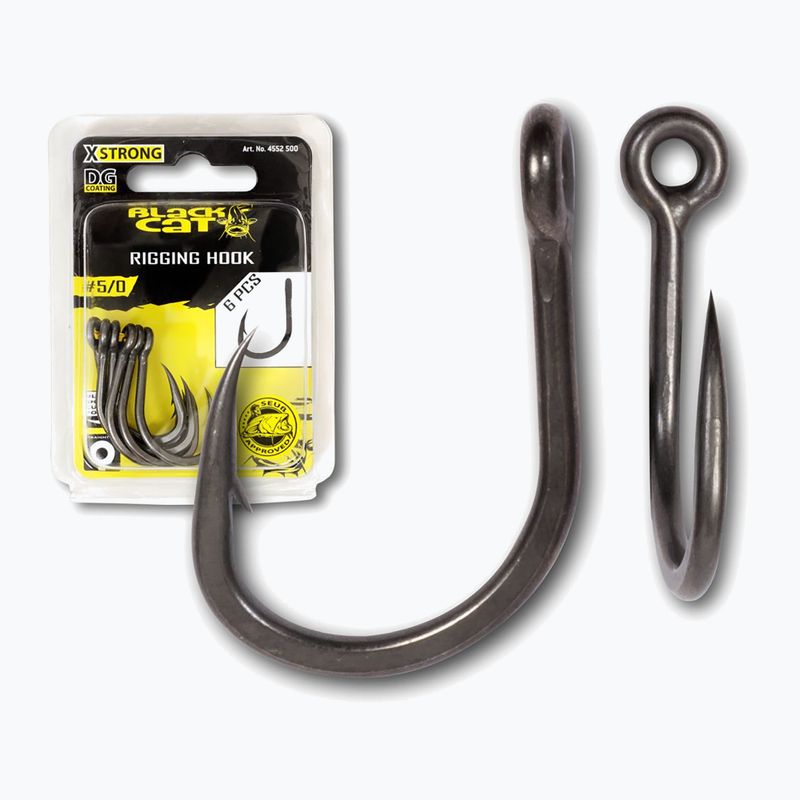 Гачки Black Cat Rigging DG Coating 6 шт. чорні