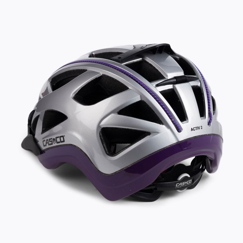 Шолом велосипедний жіночий CASCO Activ 2 silver/violet 4