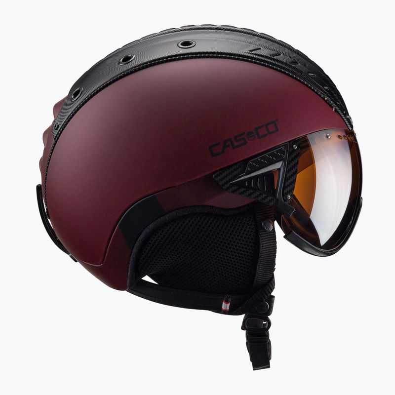 Шолом лижний CASCO SP-2 Carbonic Visor red 3