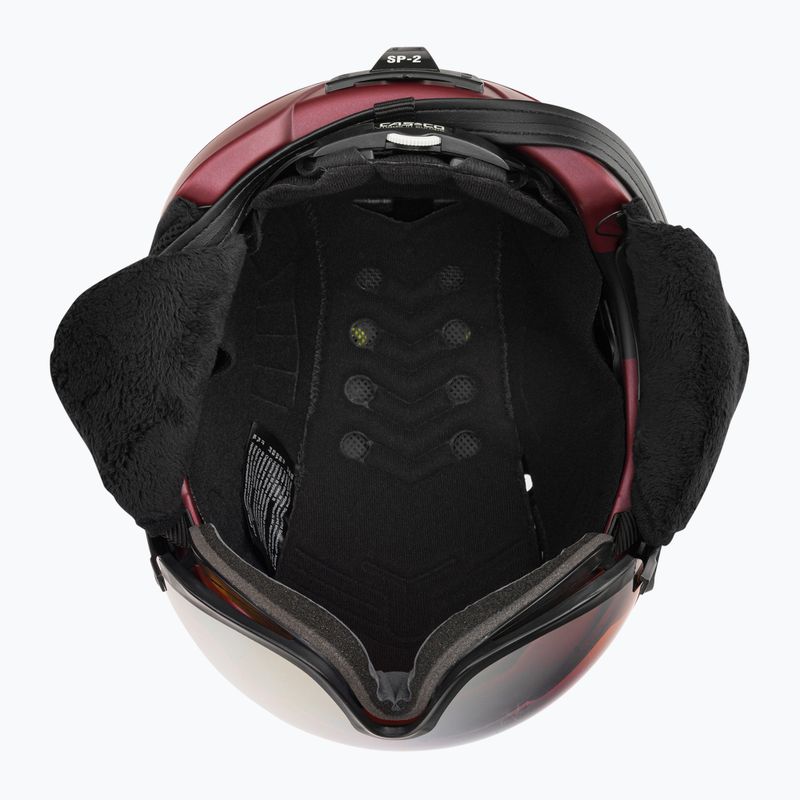 Шолом лижний CASCO SP-2 Carbonic Visor red 5