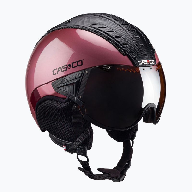 Шолом лижний CASCO SP-2 Carbonic Visor black/rose