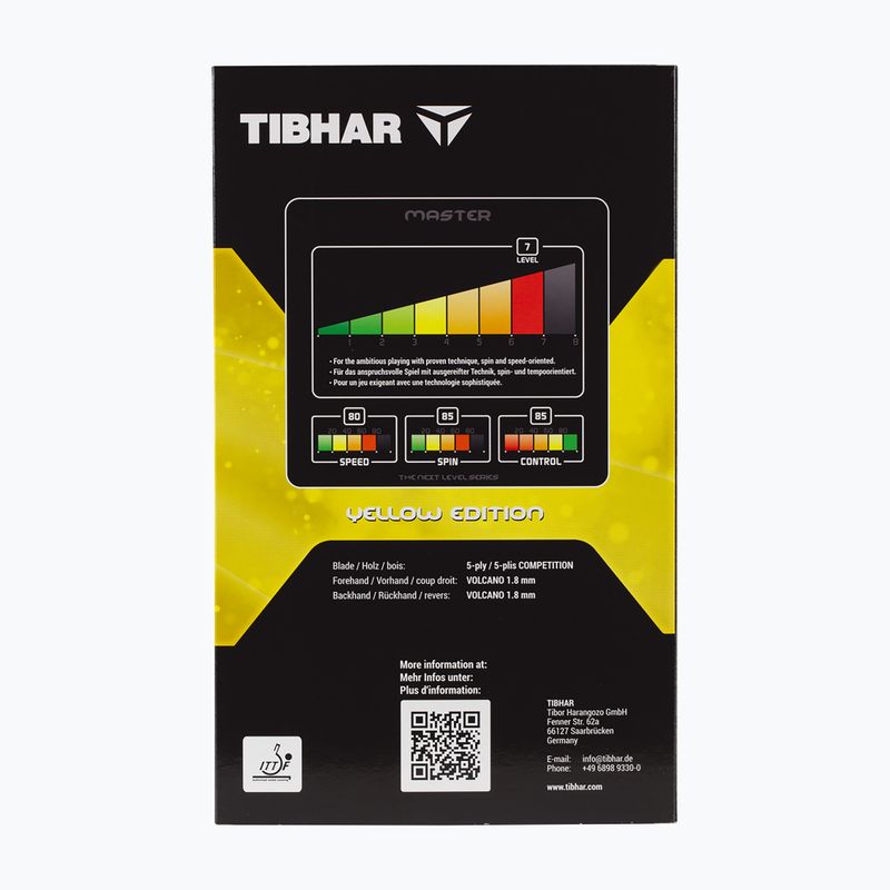 Ракетка для настільного тенісу Tibhar Master Yellow Edition 6