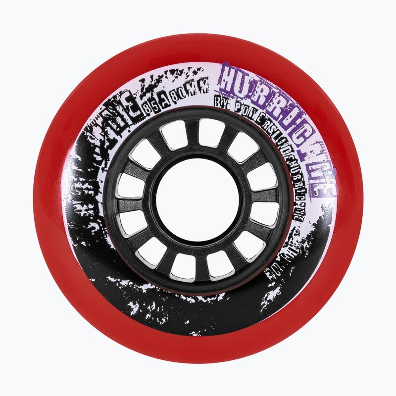 Колеса для роликів Powerslide Hurricane 76 mm/85A 4 pcs. red