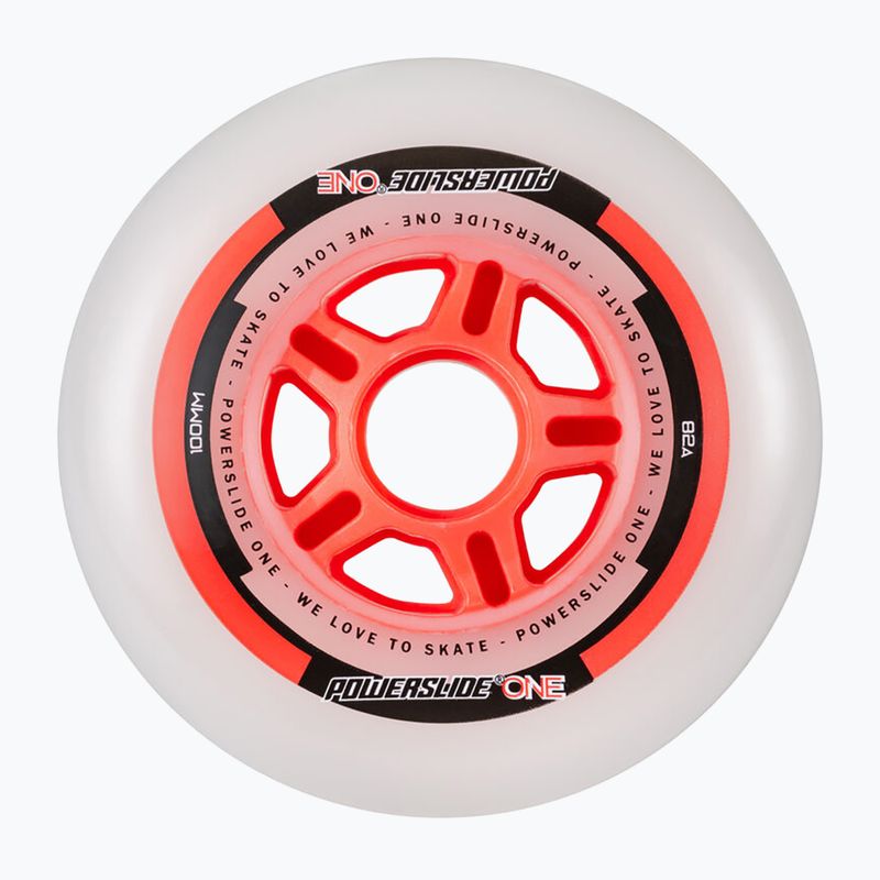 Колеса для роликових ковзанів Powerslide One 100/82A 4 шт червоні