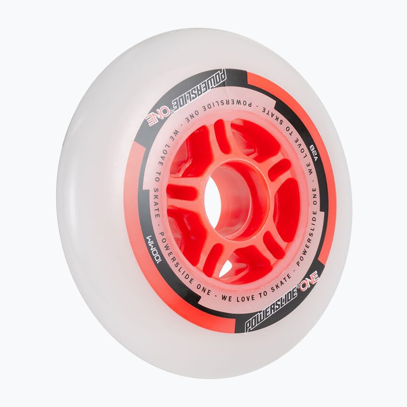 Колеса для роликових ковзанів Powerslide One 100/82A 4 шт червоні 2