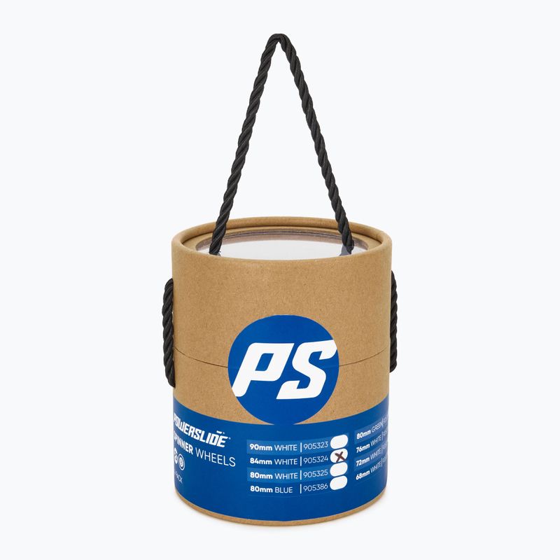 Колеса для роликових ковзанів Powerslide Spinner 84mm/88A 4 шт. білі 905324