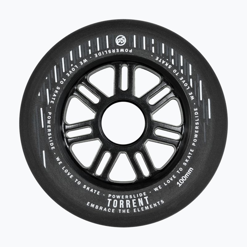 Колеса для роликових козанів Powerslide Torrent Rain 100 мм/84A 4 шт. black