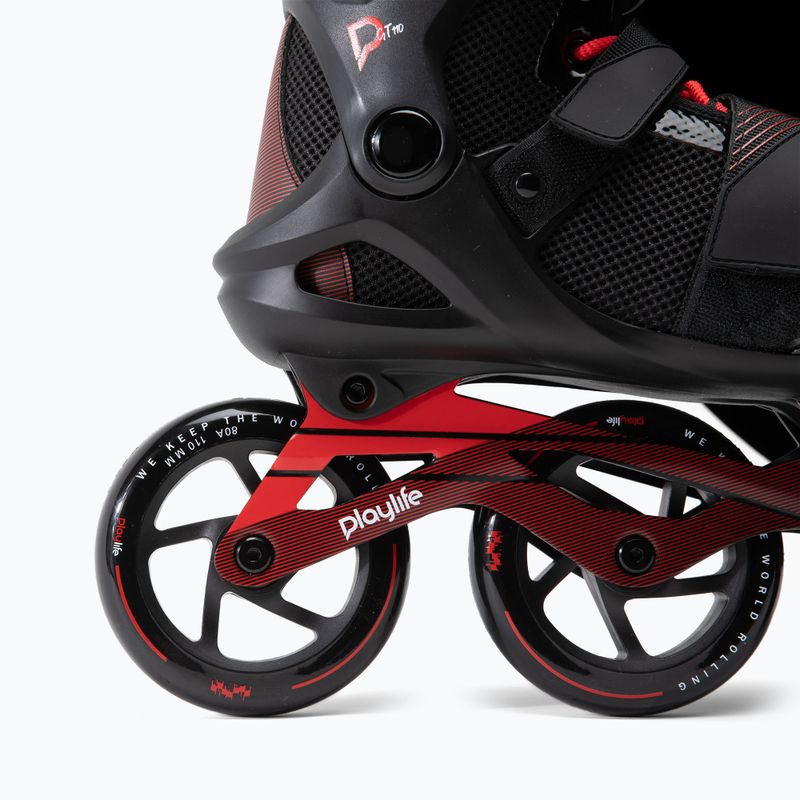 Роликові ковзани чоловічі Playlife GT 110 чорні 880272 7