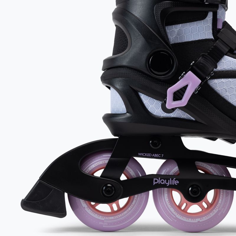 Роликові ковзани жіночі Playlife Lancer 84 чорно-фіолетові 880274 8