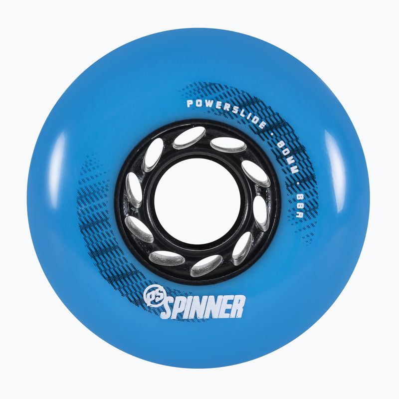 Колеса для роликових ковзанів Powerslide Spinner 80mm/88A 4 шт. блакитні 905386