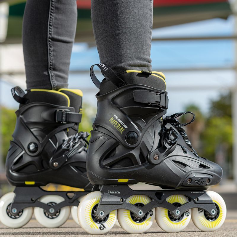 Роликові ковзани чоловічі Powerslide Imperial One 80 чорно-жовті 908376 10
