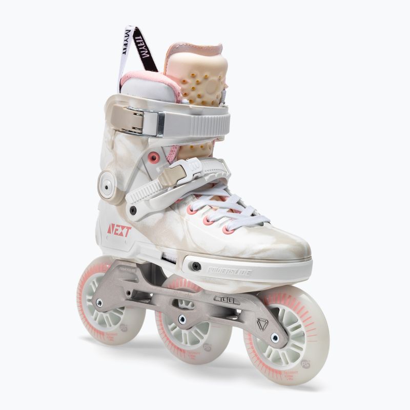 Роликові ковзани жіночі Powerslide Next Marble 100 рожеві 908405