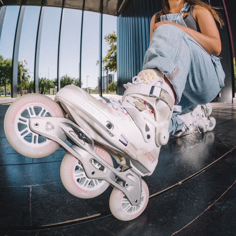 Роликові ковзани жіночі Powerslide Next Marble 100 рожеві 908405 14