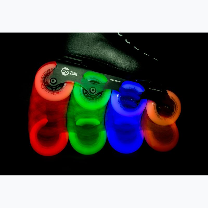 Колеса для роликових ковзанів Powerslide Neons 80 мм/85A 4 шт червоні. 5