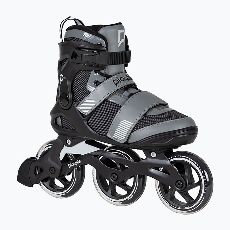 Чоловічі роликові ковзани Playlife GT 110 чорні/сірі