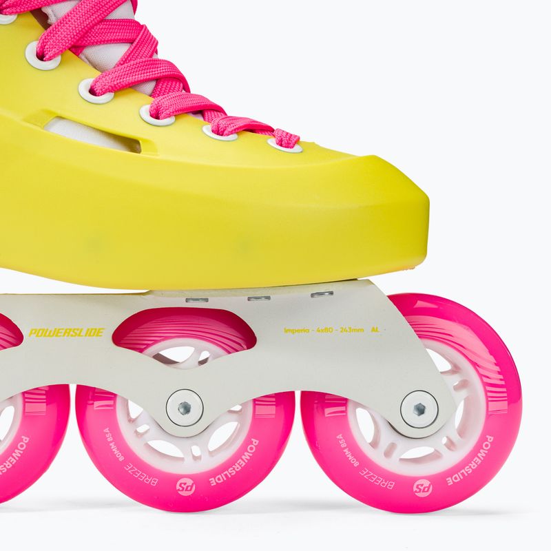Жіночі роликові ковзани Powerslide Zoom неоновий жовтий 6