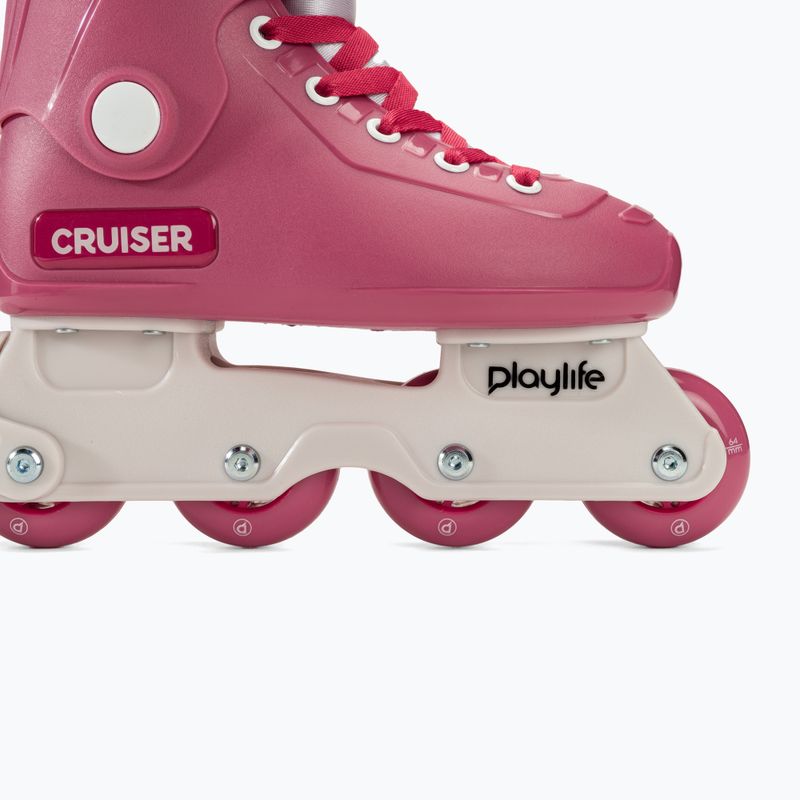 Дитячі роликові ковзани Playlife Cruiser рожеві 6