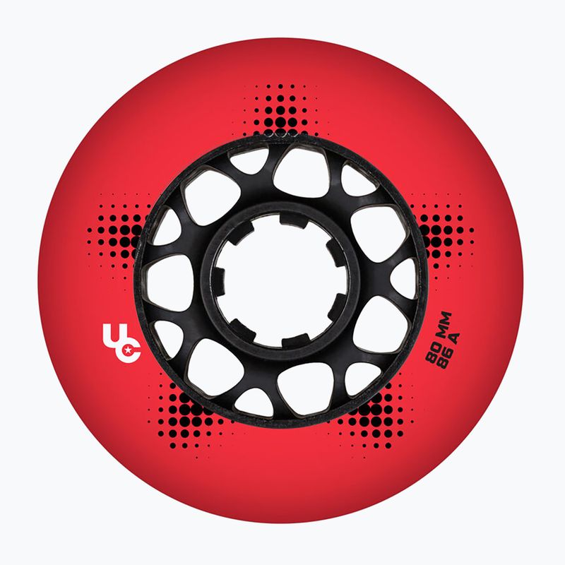 Колеса для роликів UNDERCOVER WHEELS Team Pro 80 mm/86A 4 pcs. red