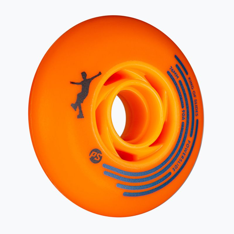 Колеса для роликів Powerslide King of Slides 4 pcs 76 mm/90A orange/orange 3