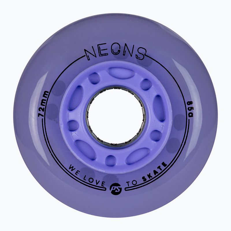 Колеса для роликів Powerslide Neons LED 72 mm/85A 4 pcs. lilac