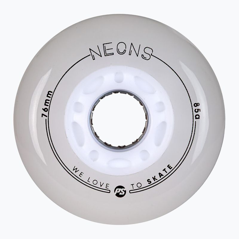 Колеса для роликів Powerslide Neons LED 76 mm/85A 4 pcs. white