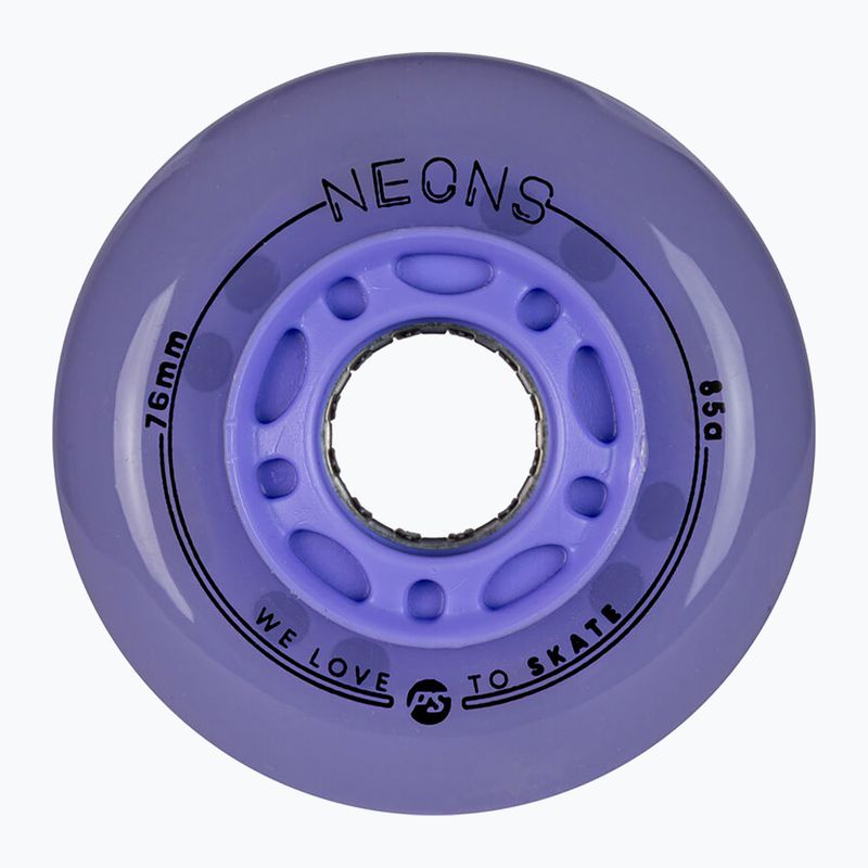 Колеса для роликів Powerslide Neons LED 76 mm/85A 4 pcs. lilac