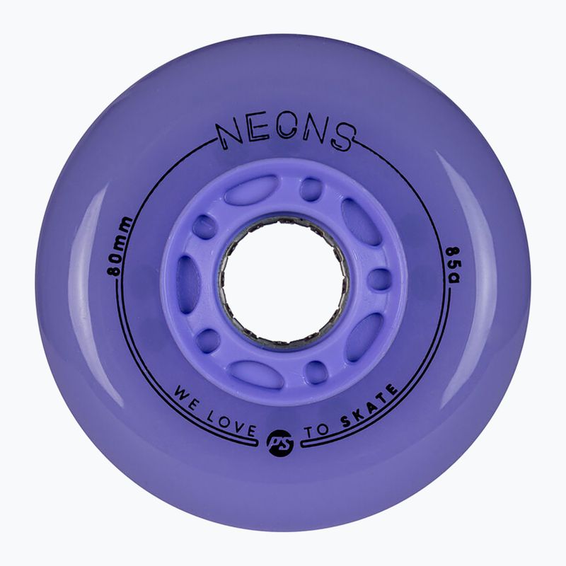 Колеса для роликів Powerslide Neons LED 80 mm/85A 4 pcs. lilac