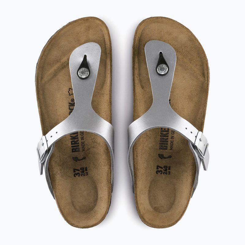 В'єтнамки BIRKENSTOCK Gizeh Birko-Flor Narrow silver 4